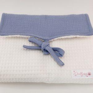 cambiador mulesina azul y waffle crudo