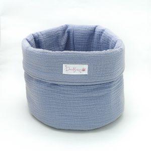 cesta muselina azul